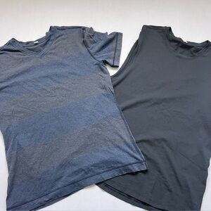 2/25 Mens Lululemon Bundle Lot Shirt Workout Gym T shirt Muscle Black Athletic